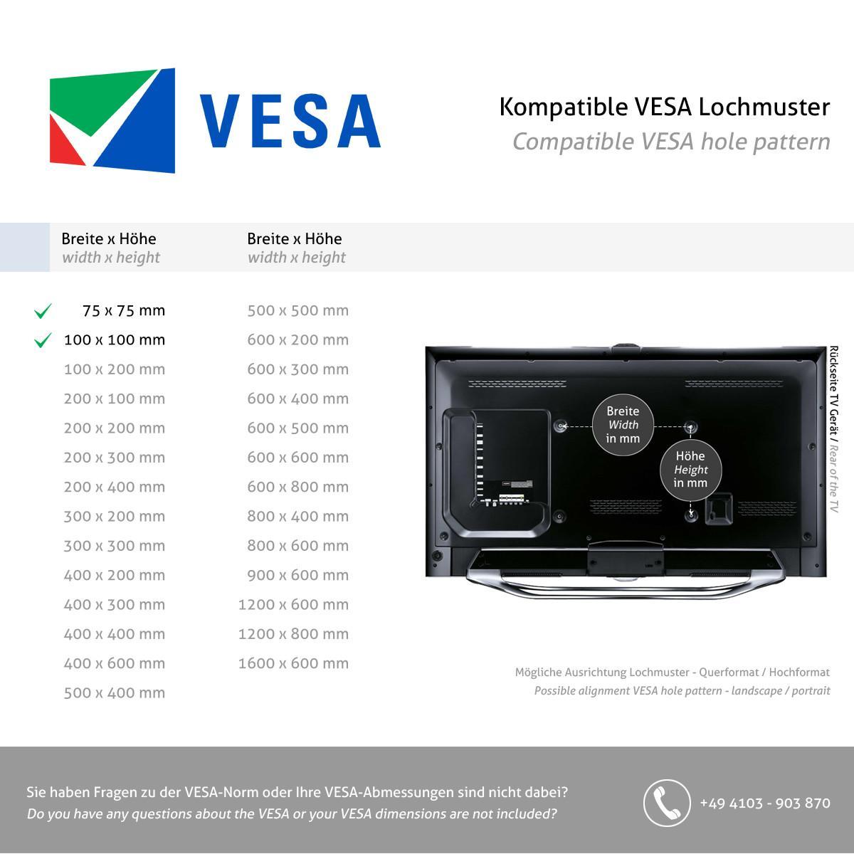 Neomounts FPMA-VESA100 VESA-Adapter von 75x75 auf 100x100mm VESA Standard