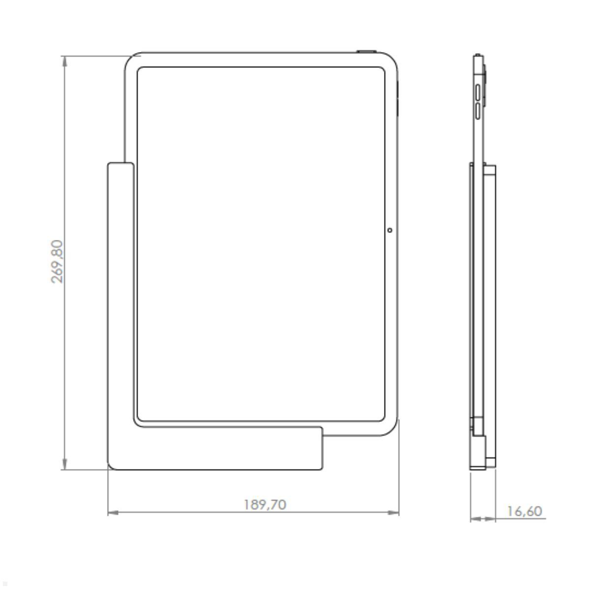 TabLines TWP038W Wandhalterung für Apple iPad Air 11.0 (M2), Skizze 1