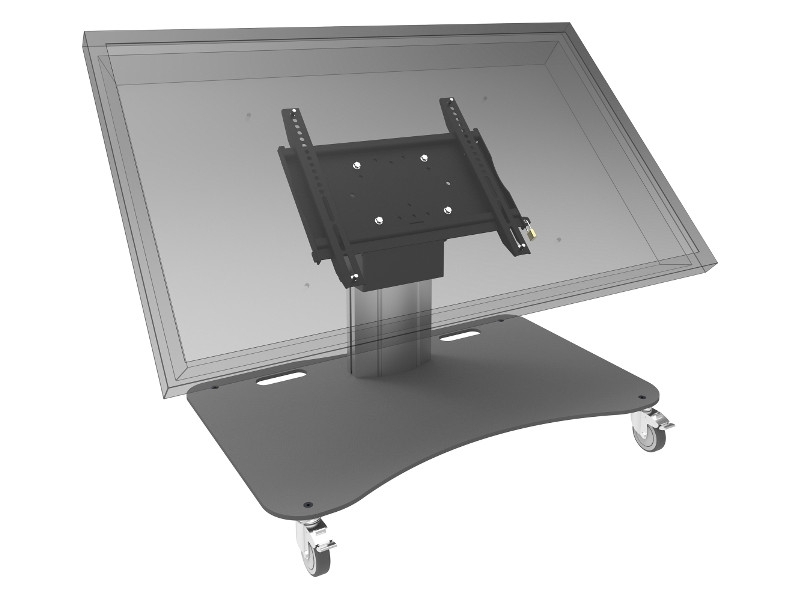 SmartMetals mobiler Monitor Trolley 65 Zoll neigbar 350mm Display mit VESA Halterung (nicht enthalten)