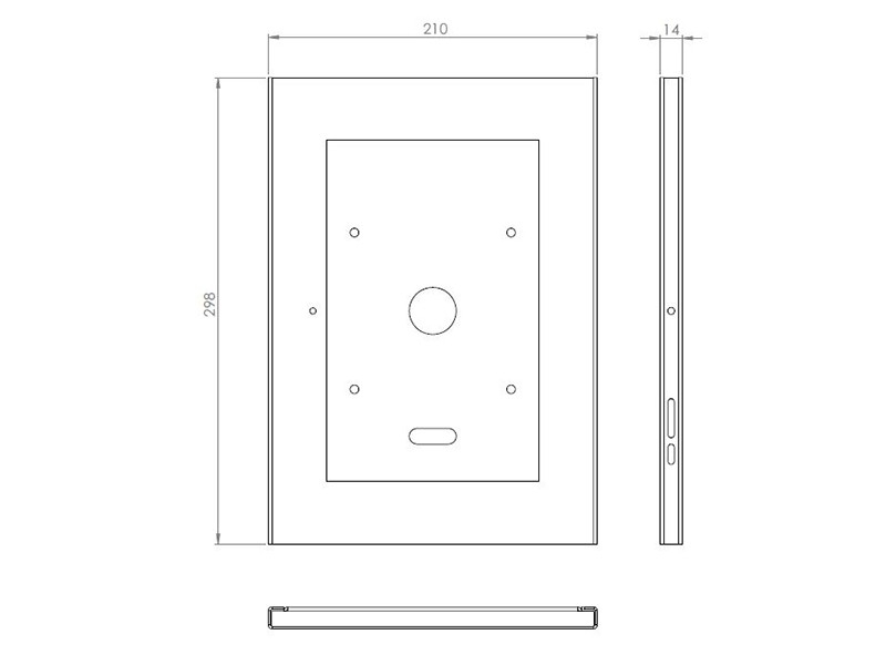 TabLines TSG001W Tablet Schutzgehäuse für Apple iPad 1, weiß Maße