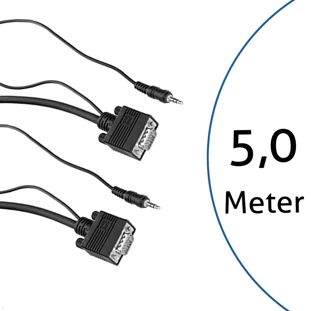 Bachmann VGA Kabel mit Miniklinke 5m 918.068 