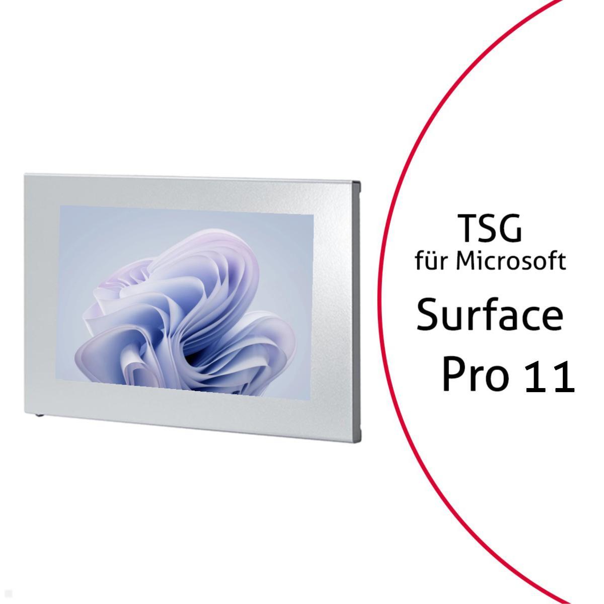 TabLines TSG105S Tablet Schutzgehäuse für Microsoft Surface Pro 11, silber