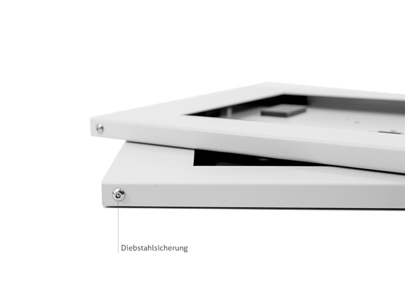 TabLines TSG039W Tablet Schutzgehäuse für Apple iPad 2/3/4, weiß mit Diebstahlsicherung