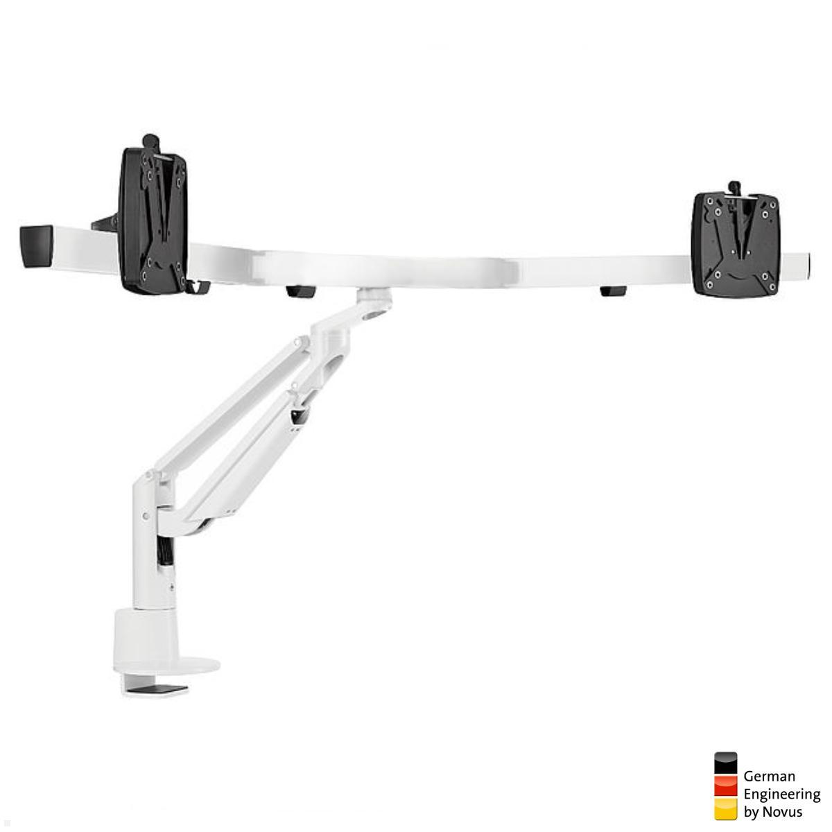 Novus Clu Plus X3 C Monitorhalter für 2 Monitore bis 32 Zoll (993+2011+002), weiß