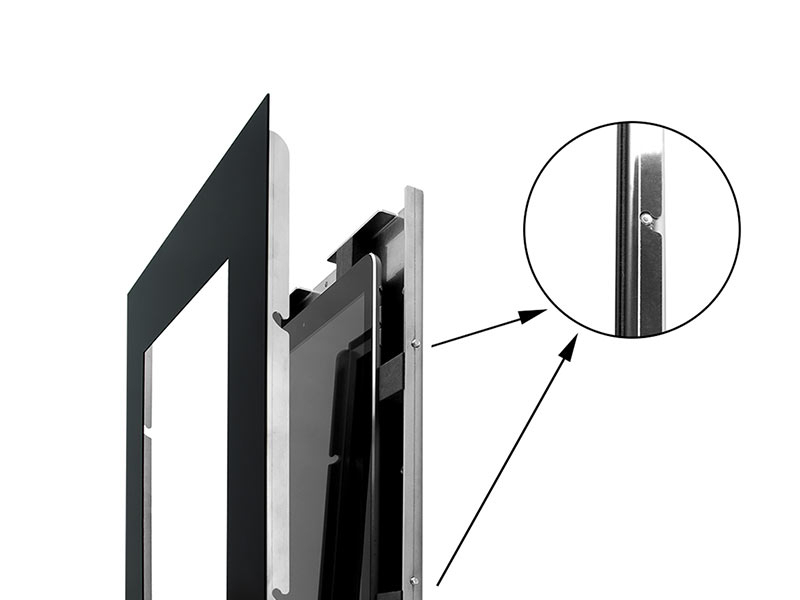 TabLines TWE073B Tablet Wandeinbau für Apple iPad Air 10.5 (3. Gen.), schwarz ohne Homebutton