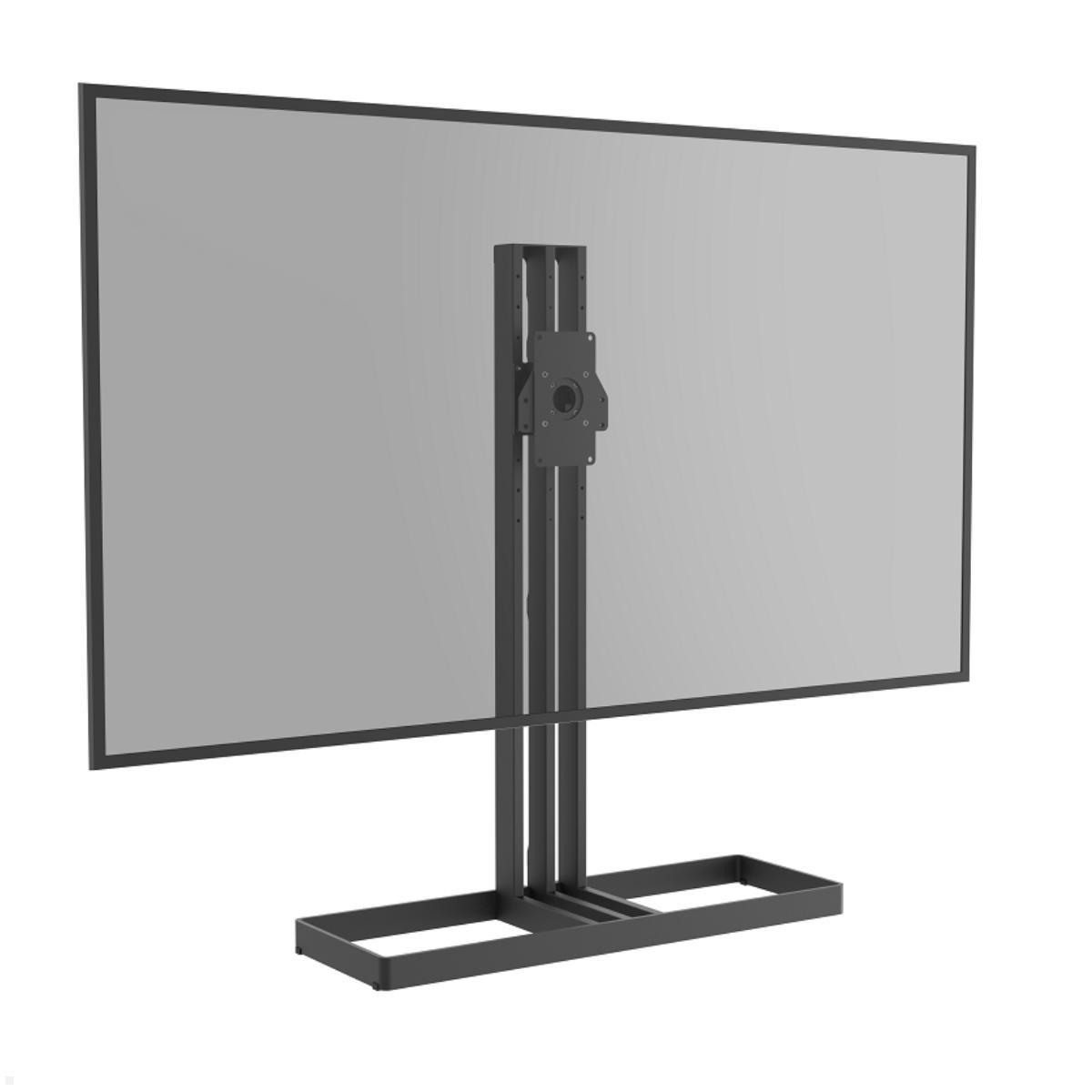 Cavus EDGE100B21 TV Bodenständer 1000 mm Säule VESA 200x100, schwarz höhenverstellbar