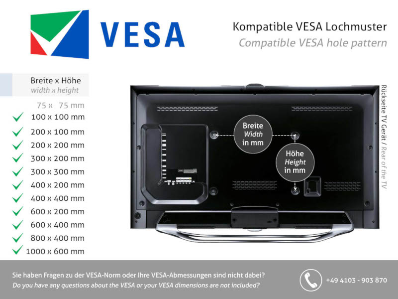 B-Tech BT9910 neigbare TV Wandhalterung XL für schwere 65 - 100“ VESA Standard