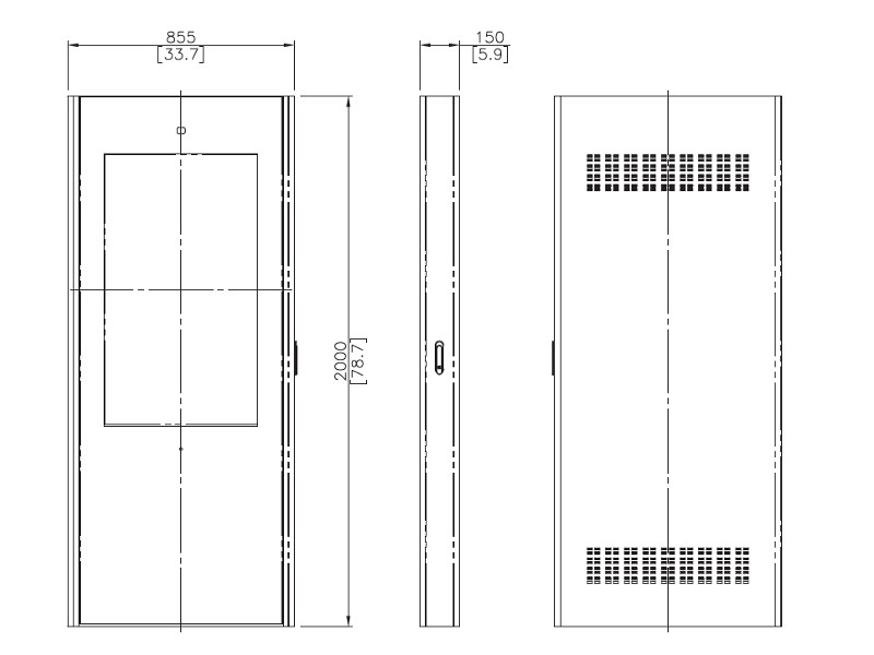 Hyundai H467SSI Outdoor Display Stele Single 46" FullHD Maße