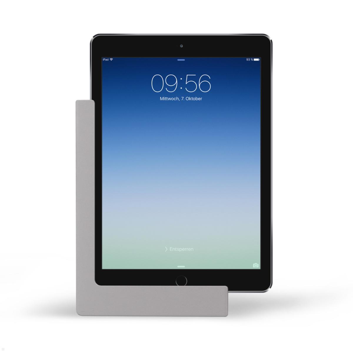 TabLines TWP005S Wandhalterung für iPad Air 4 und 5 10.9, silber, Hochformat