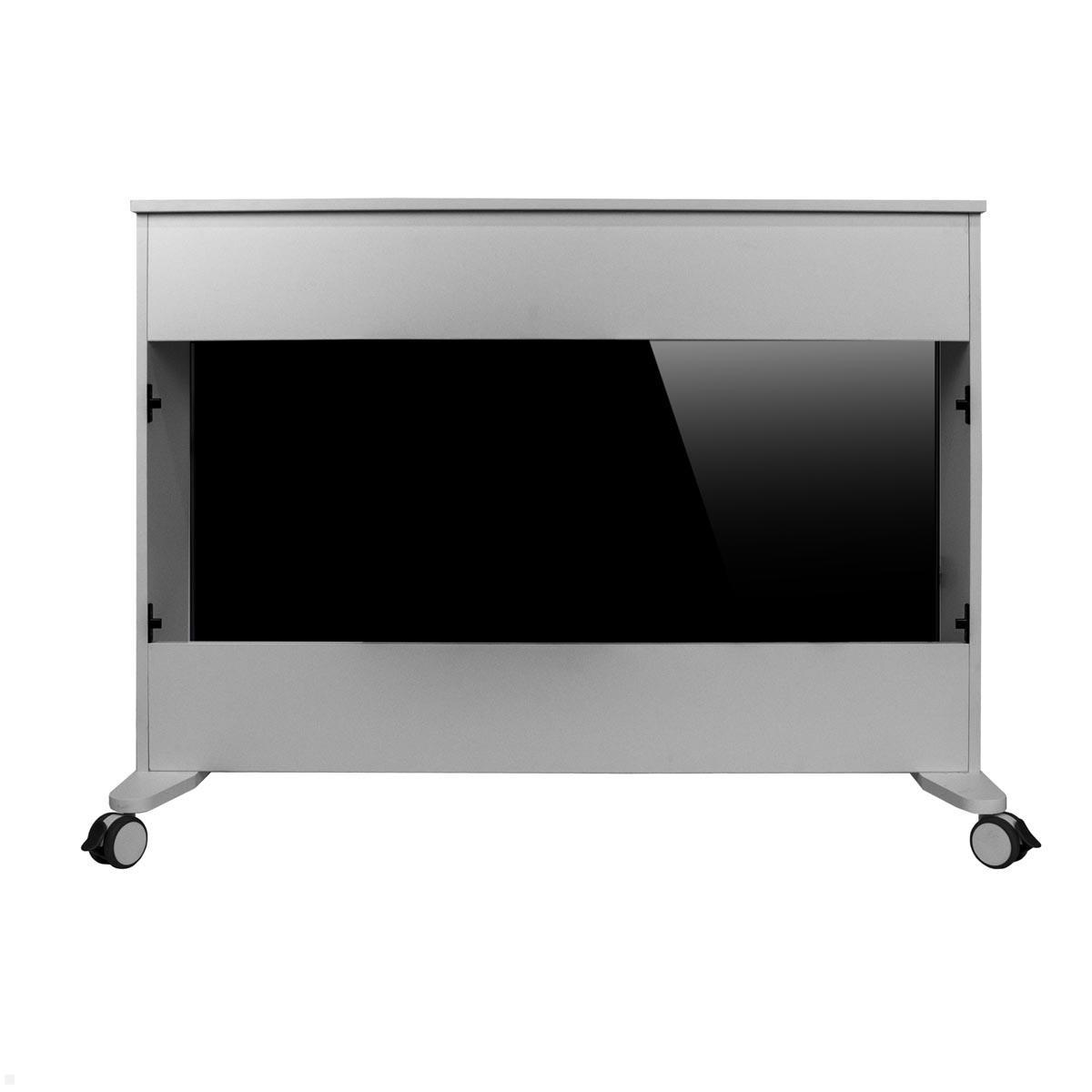 MonLines SIDEB55G mobiles TV Sideboard mit Lift bis 55 Zoll, grau Frontplatte abnehmbar