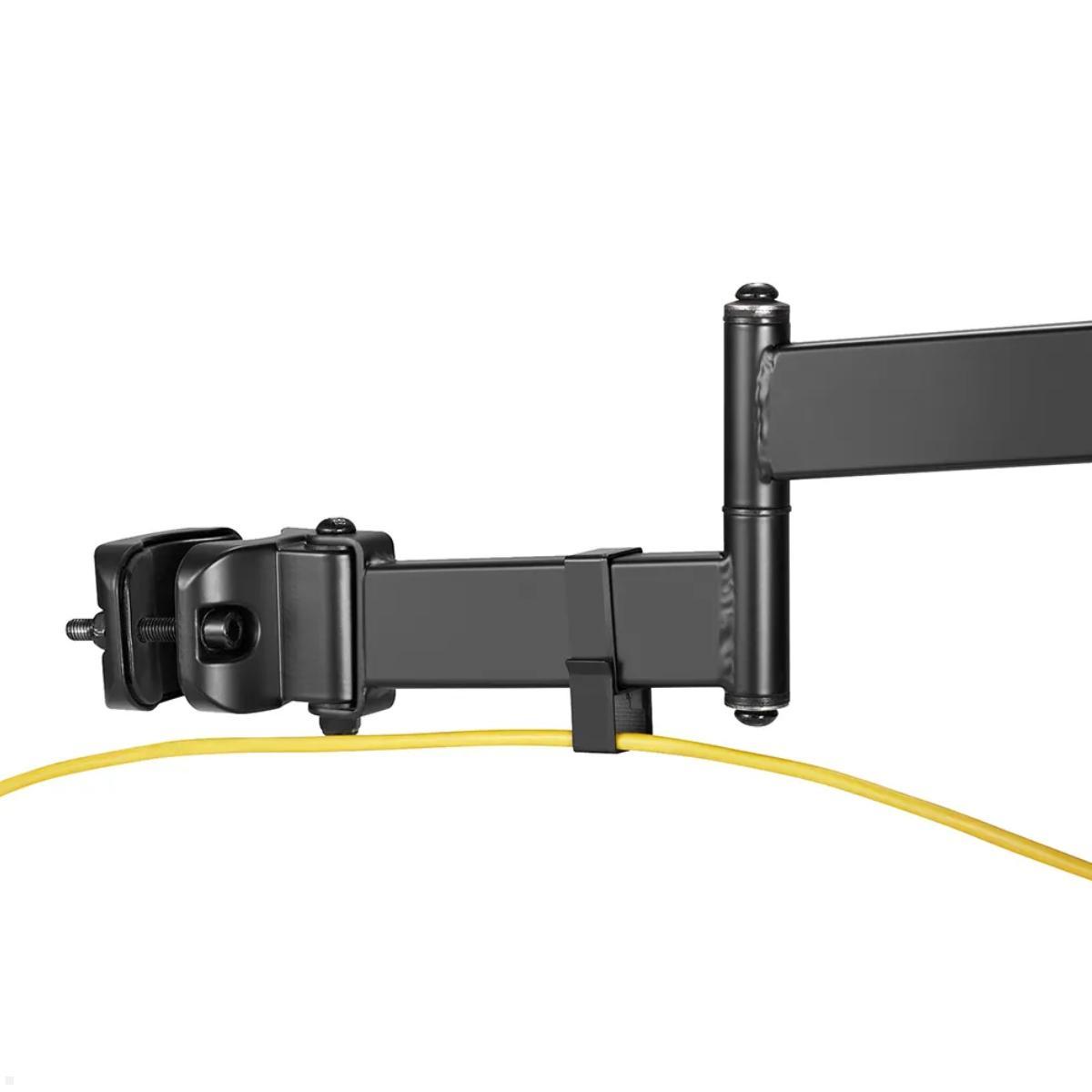 Neomounts FL40-450BL12 Monitor Rohrhalterung 3 Drehpunkte 23-42 Zoll, Kabelführung