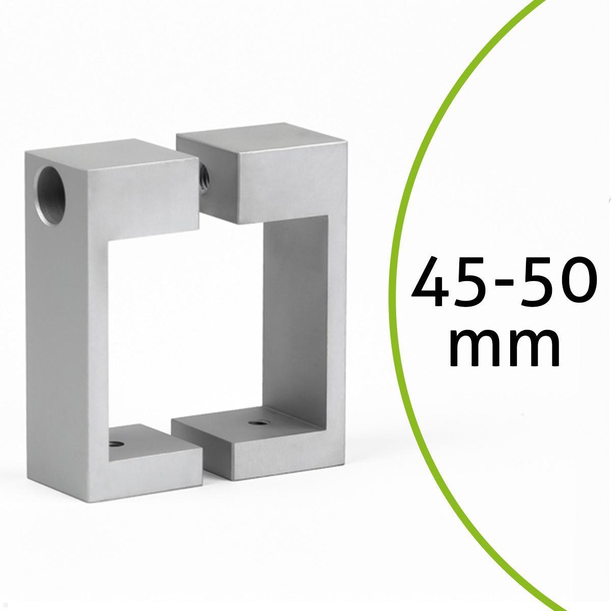 MonLines MBRE50S Befestigungsrechteck für Rohre 45-50mm silber