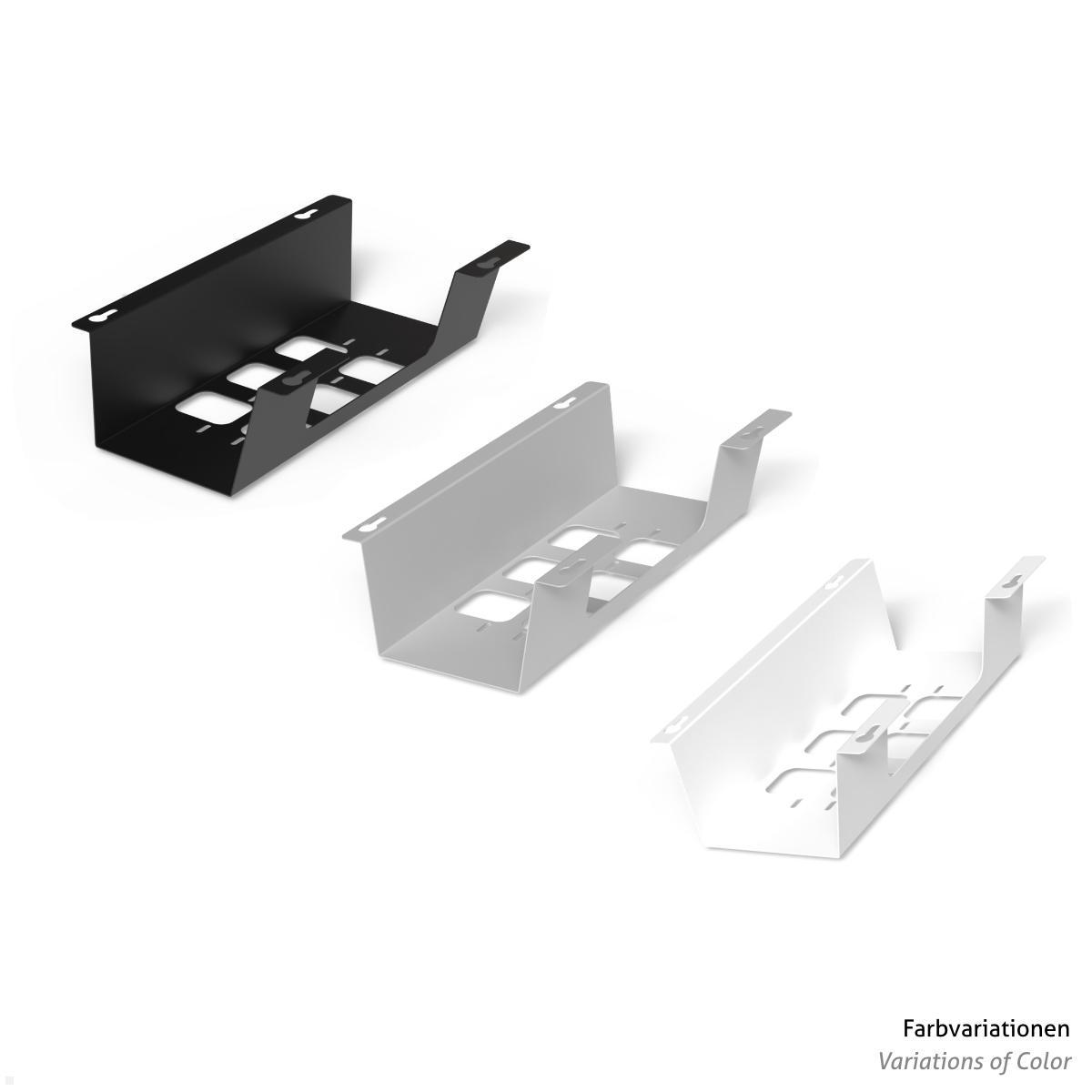 TecLines TKW001B Schreibtisch Kabelwanne horizontal 310 mm, schwarz Farbvariationen