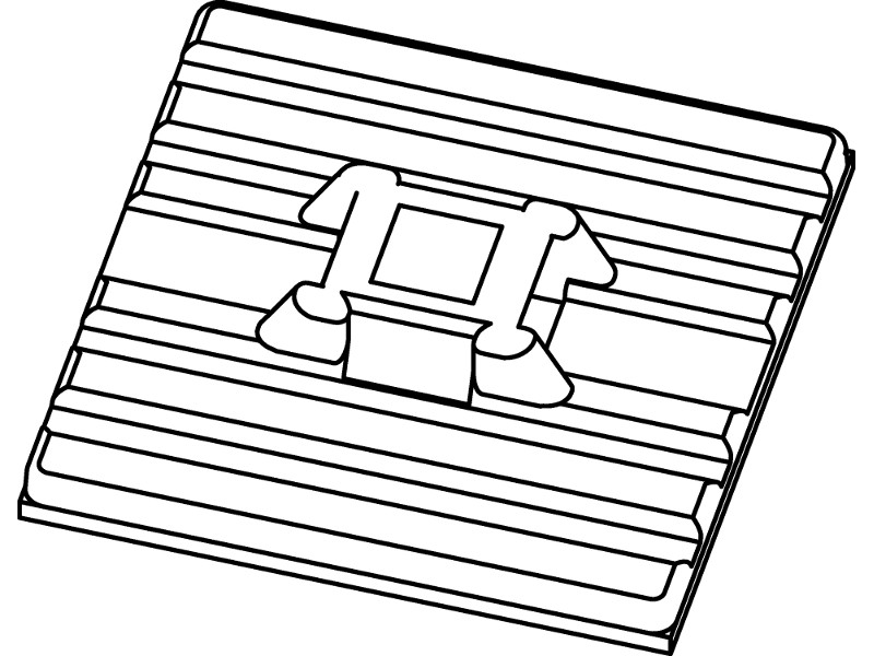 HellermannTyton Befestigungssockel FMB4APT-I (151-01527) schwarz Zeichnung