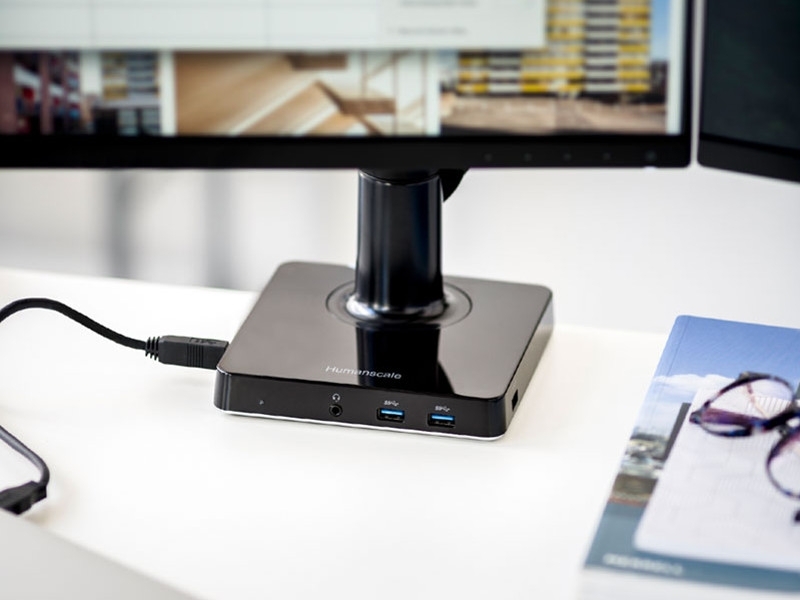 Humanscale M/Connect Dockingstation Tischklemme für M2, schwarz Anwendung