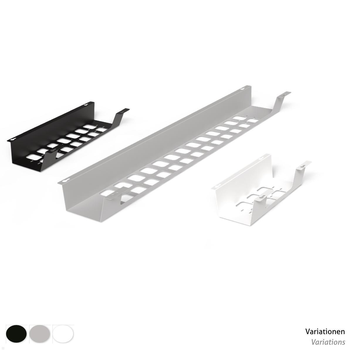 TecLines TKW001B Schreibtisch Kabelwanne horizontal 310 mm, schwarz Variationen