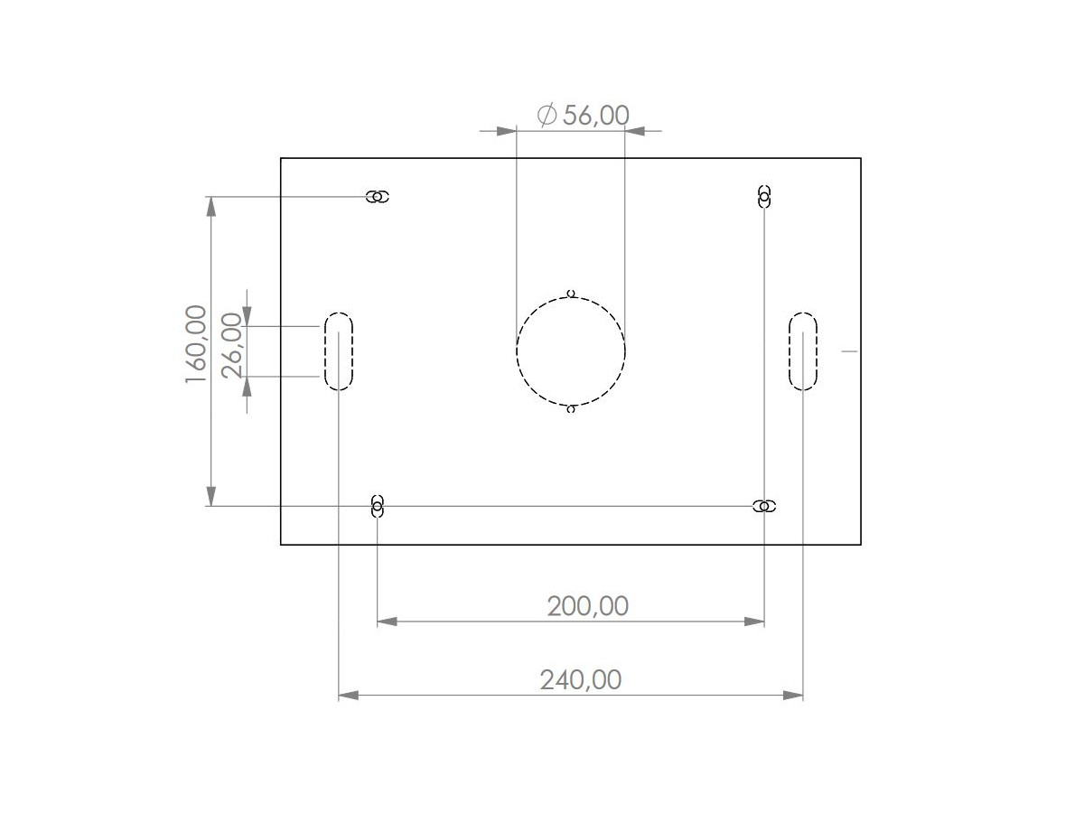 TabLines TWH020S Tablet Wandhalterung für Apple iPad 9.7 Zoll, silber Zeichnung