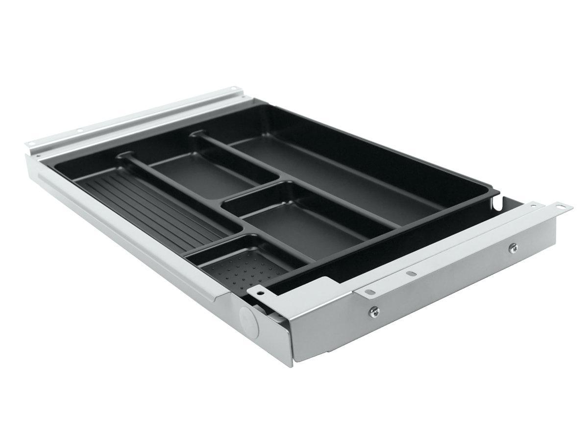 TecLines TUS003A ausziehbare Unterbau Schublade S, Aluminium