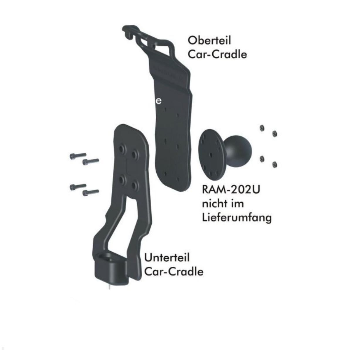 Andres Industries Zubehör aiShell Car Cradle USB-C V2 mit Connector Kabel 2m Mounting 