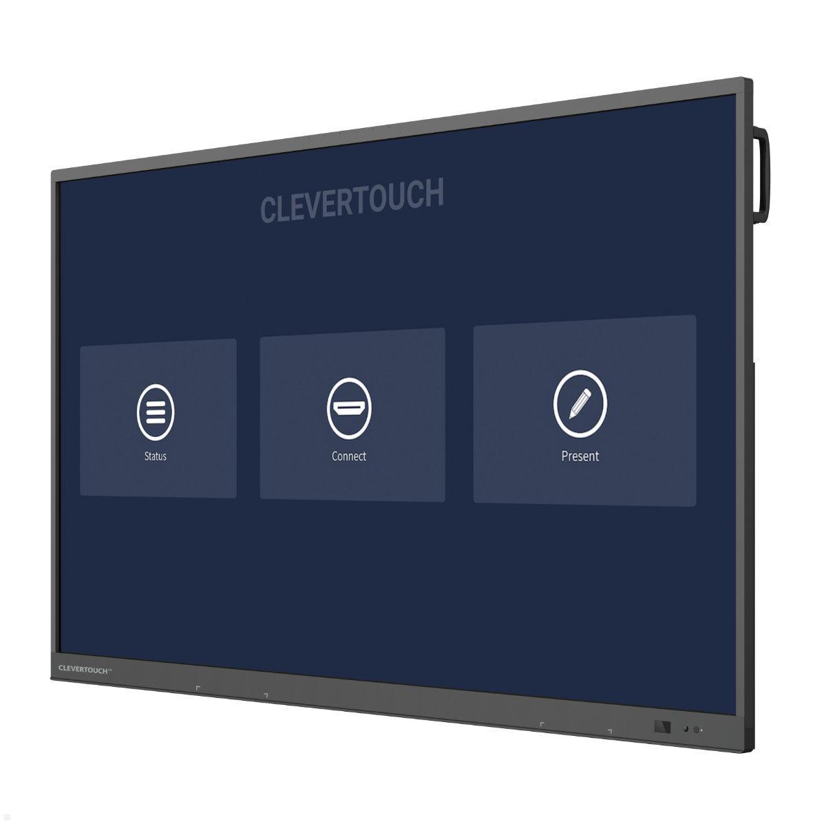 Clevertouch UX Pro Touchscreen 65 Zoll 4K UHD, interaktives Whiteboard, Seitenansicht