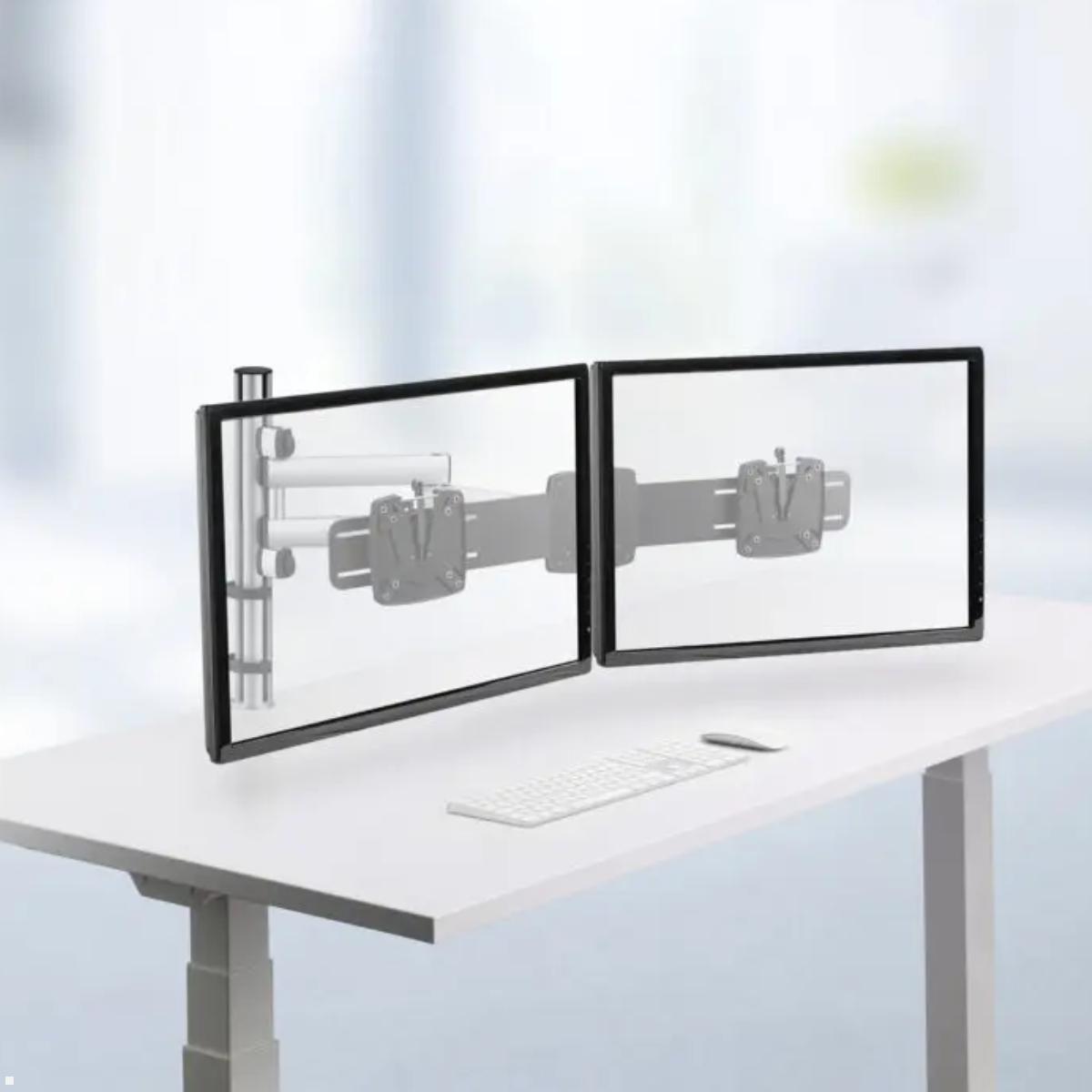 Novus Zubehör TSS Crossbar basic Traverse Einzel auf Dual Monitorhalter (795+9075+001) Anwendung mit 2 Monitoren