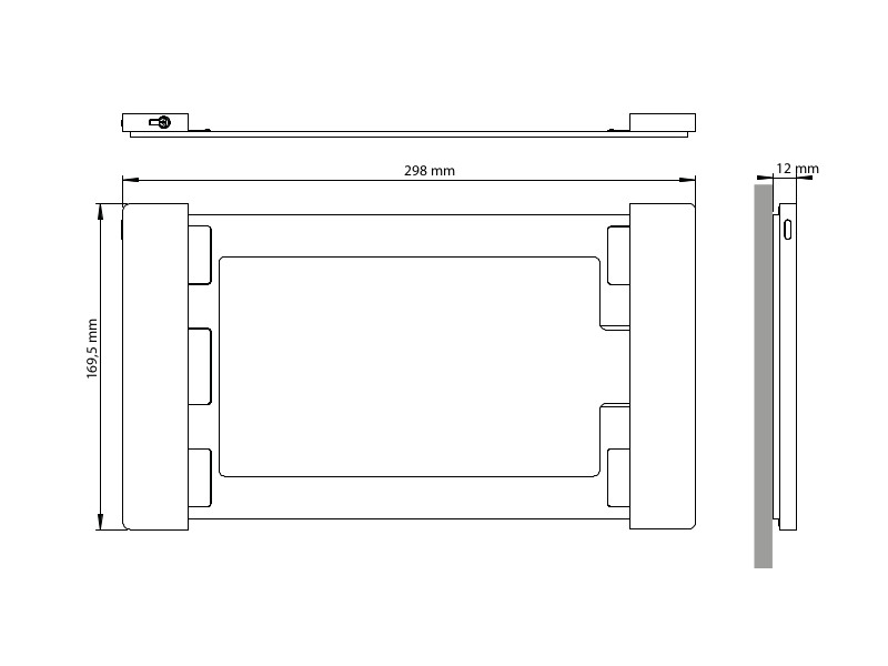 smart things sDock Fix iPad Air Maße front