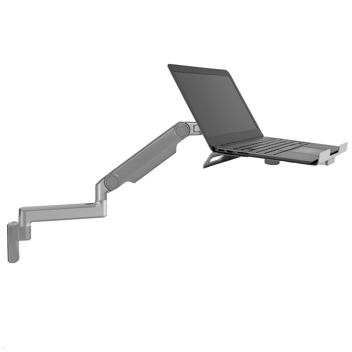 Humanscale M2.1 Laptop Wandhalterung mit Schwenkarm gerade, silber