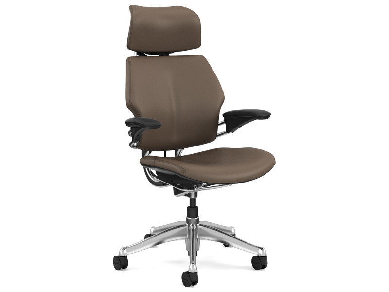 Humanscale Bürostuhl Leder Freedom Headrest F211AQ429N braun