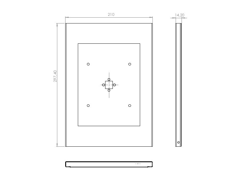 TabLines TSG041W Tablet Schutzgehäuse für Apple iPad 5 (2017), weiß Maße