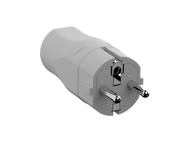 Bachmann Schutzkontakt Zentralstecker, grau (960.301)