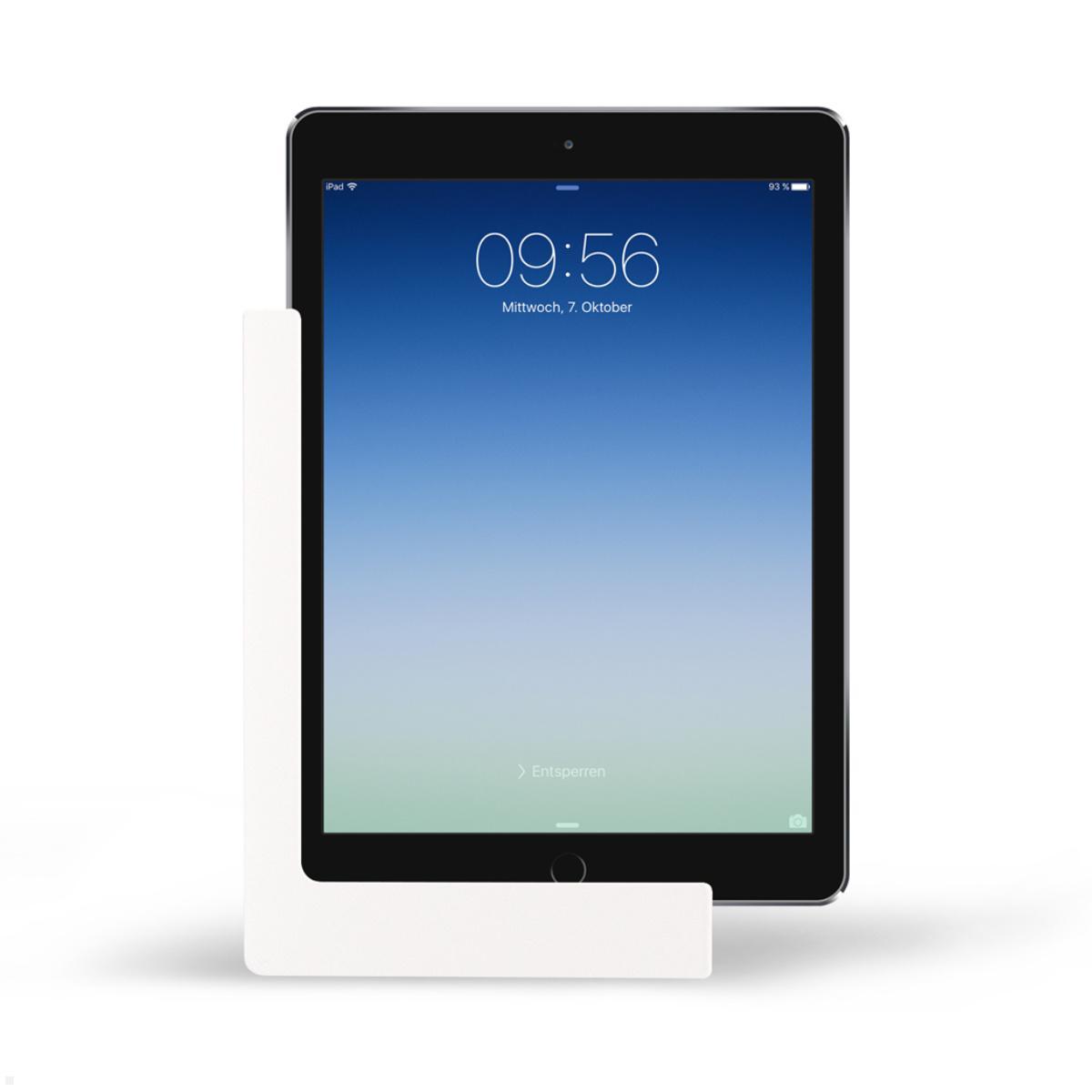 TabLines TWP024W Wandhalterung für Apple iPad Mini 4/5, weiß, Hochformat