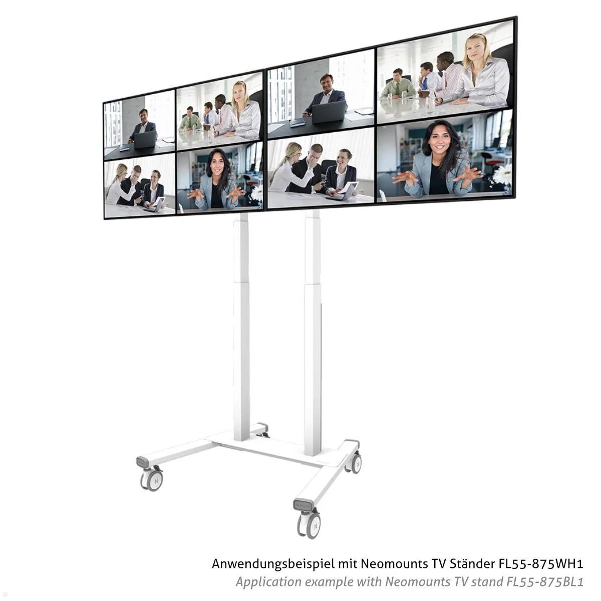 Neomounts ADM-875WH2 Zubehör VESA Adapter für Monitorhalter auf 2 Monitore, weiß Konferenzraum