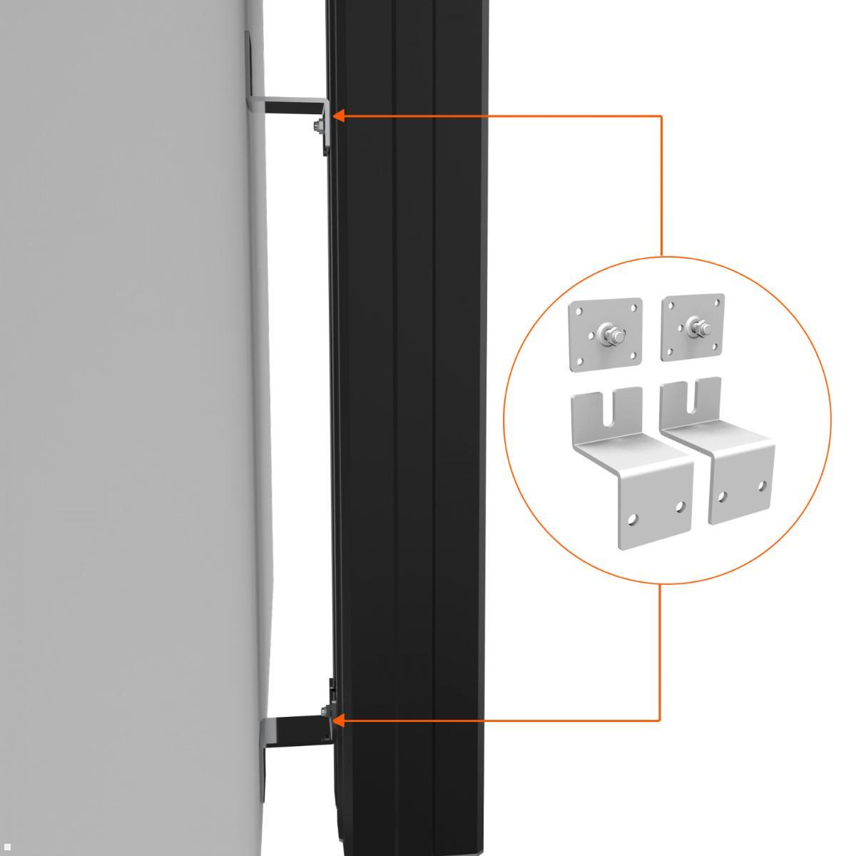 Conen Lite elektrischer TV Ständer 42-86 Zoll 900 mm Hub, schwarz, Z-Winkel