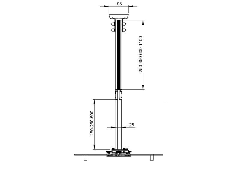 SMS Beamer Deckenhalterung CM V 485-735mm