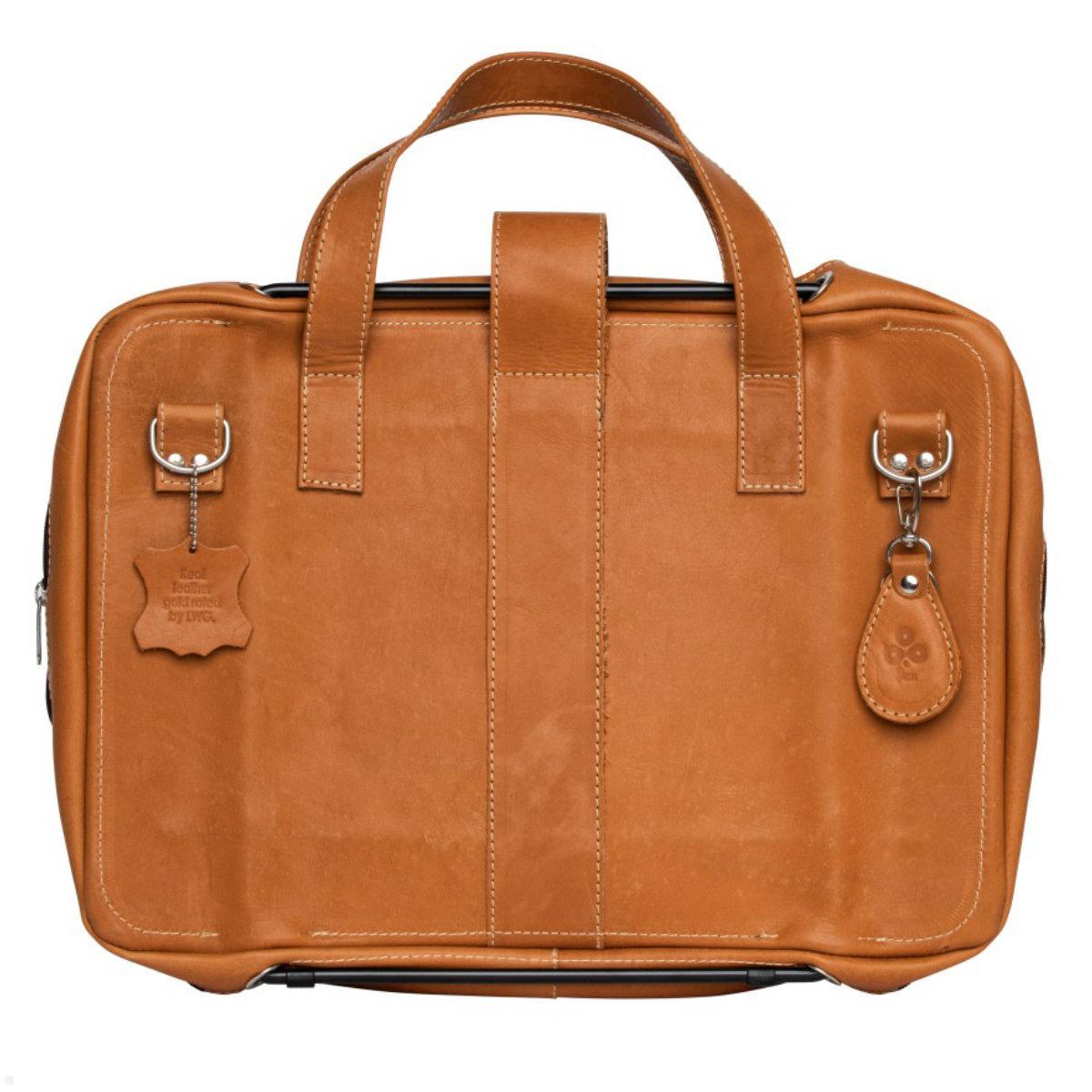 R-Go Viva Laptoptasche mit höhenverstellbarem Laptop Ständer, braun, Rückseite