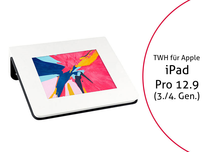 TabLines TWH016 Design Tablet Wandhalter anschraubbar für Apple iPad Pro 12.9 (3./4. Gen.)