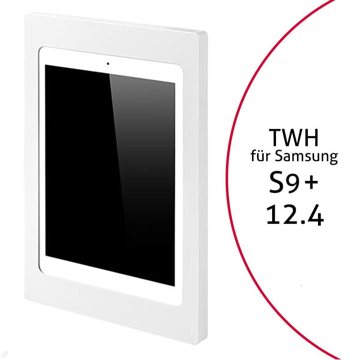 TabLines TWH050W Tablet Wandhalterung für Samsung Tab S9+ 12.4, weiß