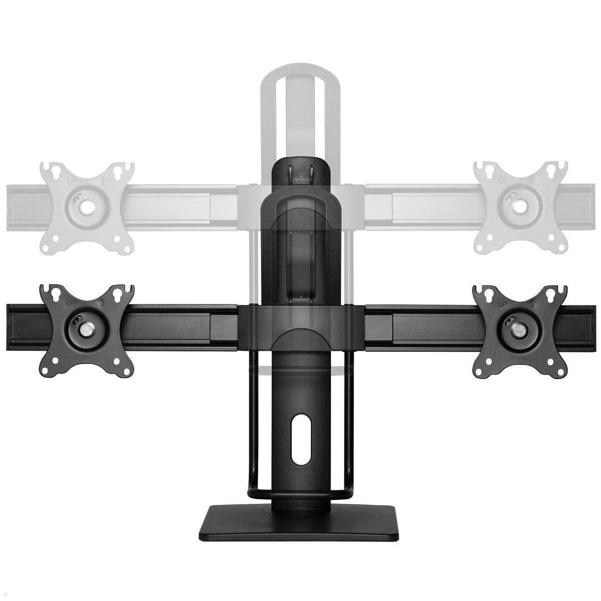 MonLines MTH013 Dual Tisch Monitorständer 17-27 Zoll, Höhenverstellung