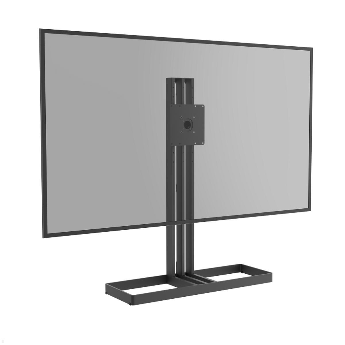 Cavus EDGE100B22 TV Bodenständer 1000 mm Säule VESA 200x200, schwarz Heavy Duty Bildschirm