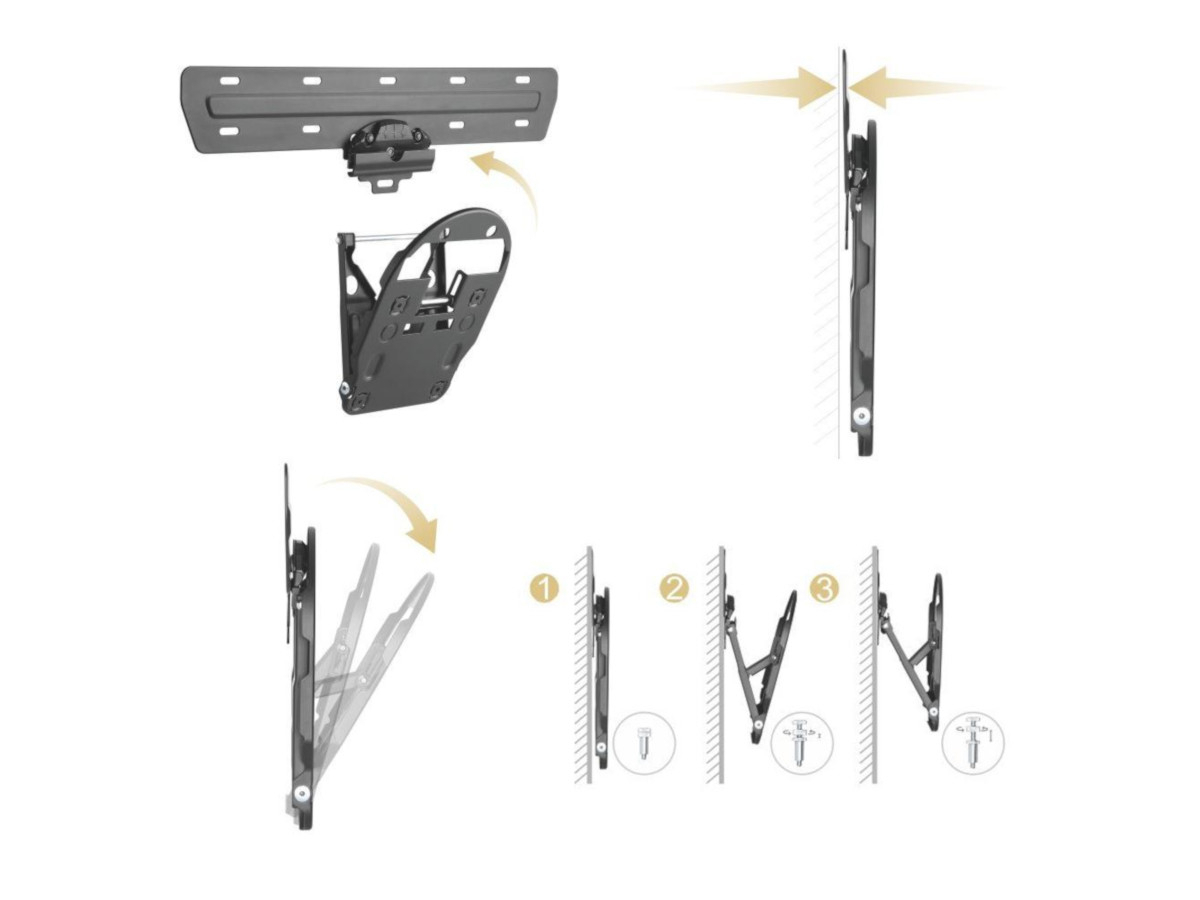 MonLines MWH008B TV Wandhalterung für Samsung QLED Q7/Q8/Q9 Funktionen