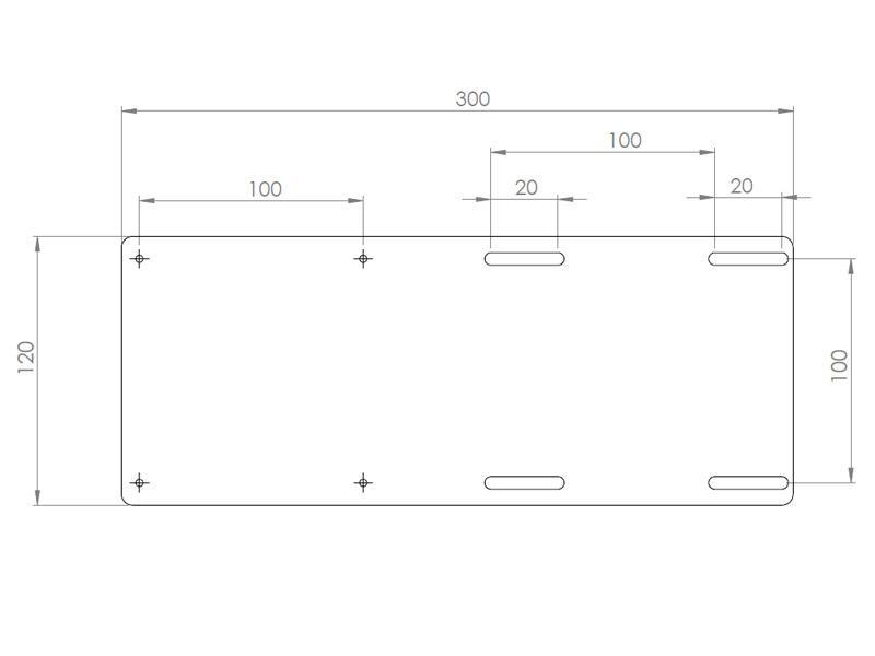 MonLines V010 VESA 100 Adapterplatte für Thin Client Zeichnung 