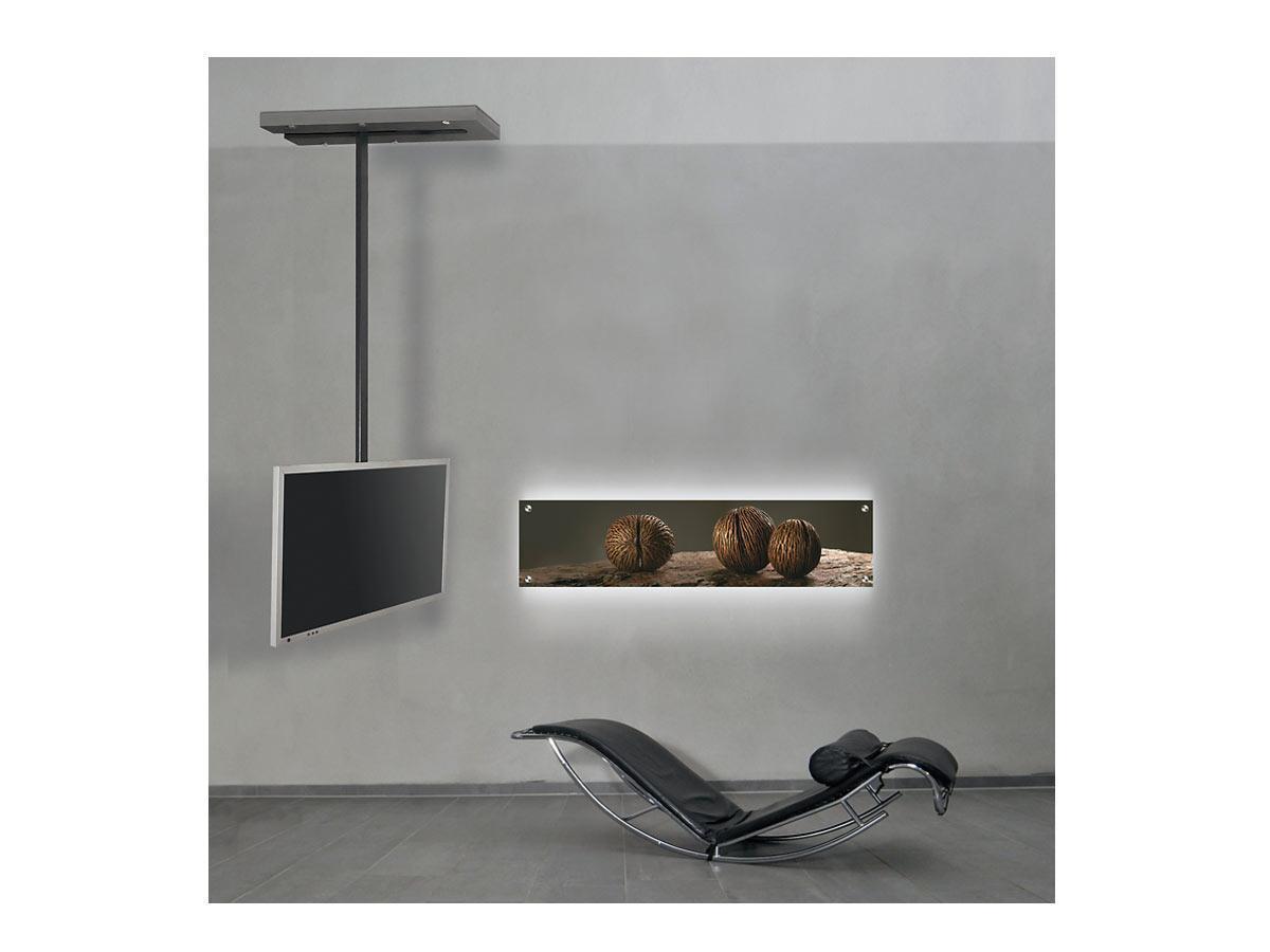 Wissmann schiebbare TV Deckenhalterung ceiling art 116-F160 40-75 Zoll, schwarz Anwendungsbeispiel Living Room