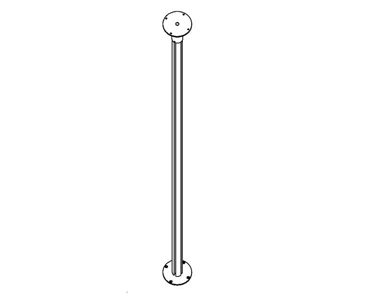 Novus 961+0949+000 TSS-Säule Decken-Bodenbefestigung schematische Ansicht