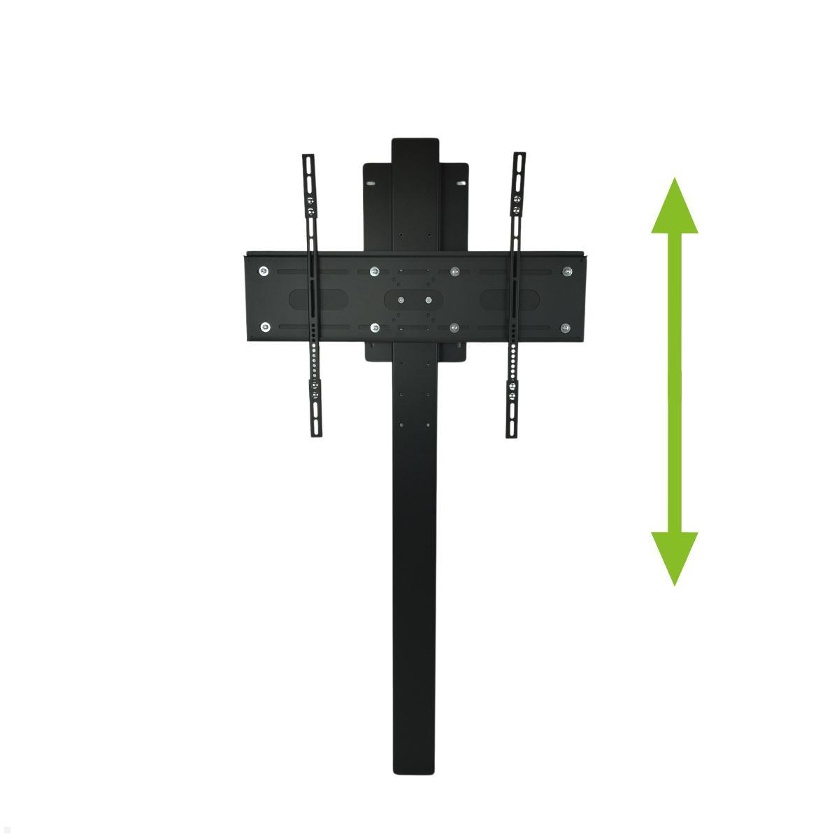 MonLines MBW001B TV Boden-Wandhalterung bis 86 Zoll, schwarz in der Höhe verstellbar
