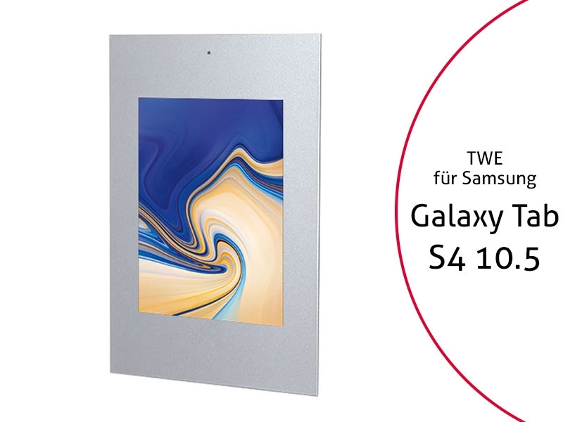 TabLines TWE066S Tablet Wandeinbau für Samsung Tab S4 10.5, DS, silber