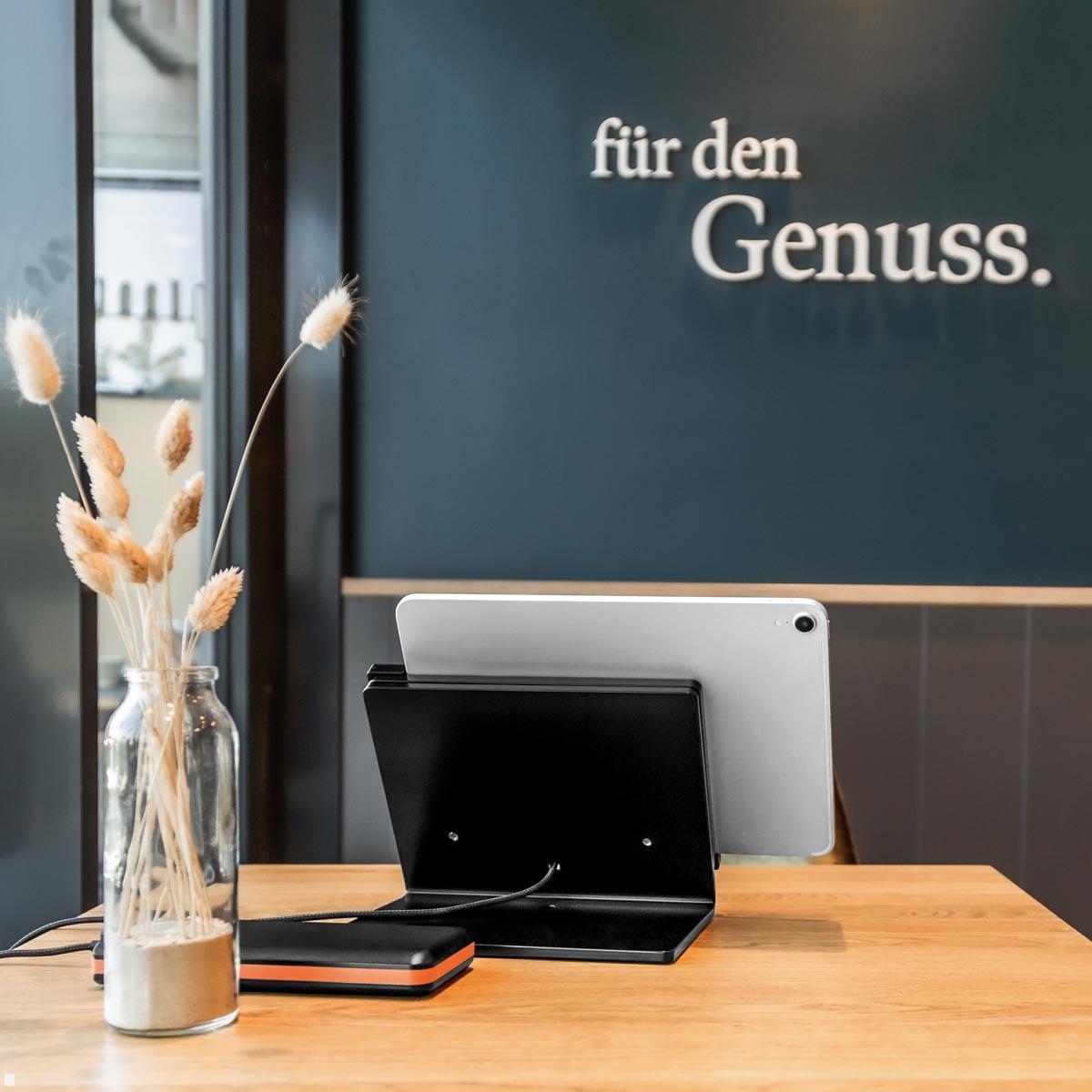 TabLines TTP002B Tabletständer Tisch Plug für iPad Pro 12.9 (5. Gen 2021), Anwendungsbeispiel