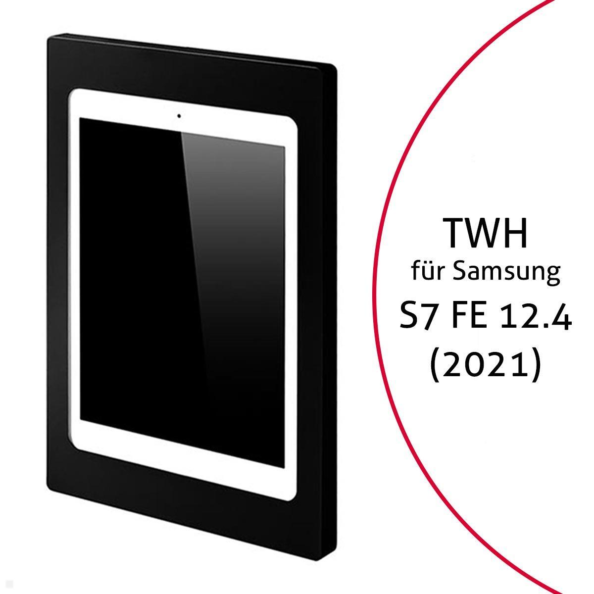 TabLines TWH037B Tablet Wandhalterung für Samsung Tab S7 FE 12.4, schwarz