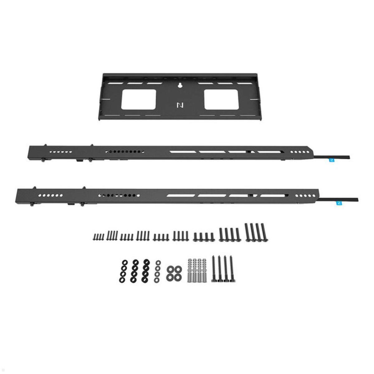 Neomounts Level WL30-750BL18P flacher Schwerlast TV Wandhalter 50 - 98 Zoll, Hochformat, 100 kg Lieferumfang