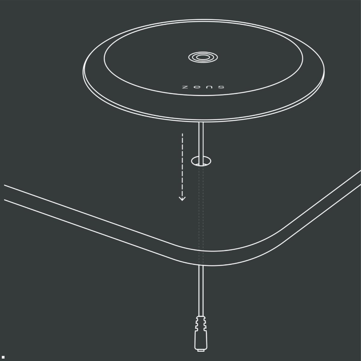 Zens ZEBI03W/00 Wireless Charger mit Schnellladefunktion für Apple & Samsung einfache Montage