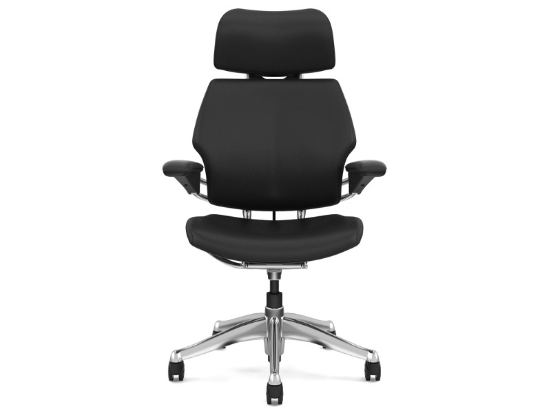 Humanscale Bürostuhl Leder Freedom Headrest F211AQ111N schwarz front